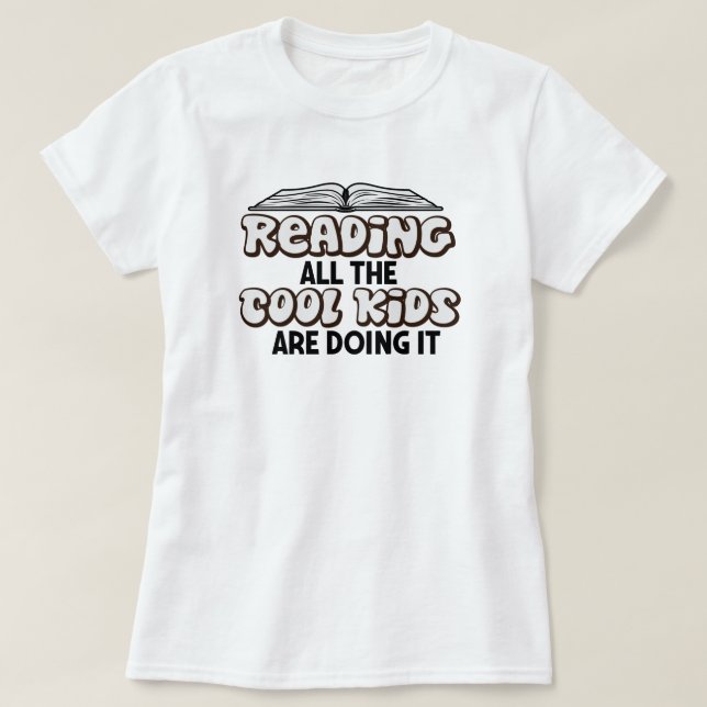 Reading Book Lovers T-Shirt (Design Front)