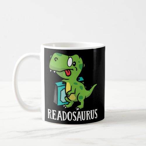 Reading Book Readers Dinosaur Dino Coffee Mug