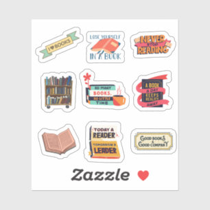 Reading Book Set Sticker