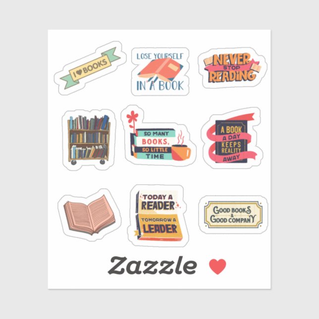 Reading Book Set Sticker (Sheet)