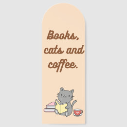 Reading Bookmark – Books, Cats and Coffee