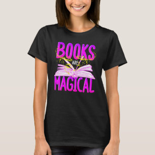Reading Books Are Magical Elementary Librarian Tea T-Shirt