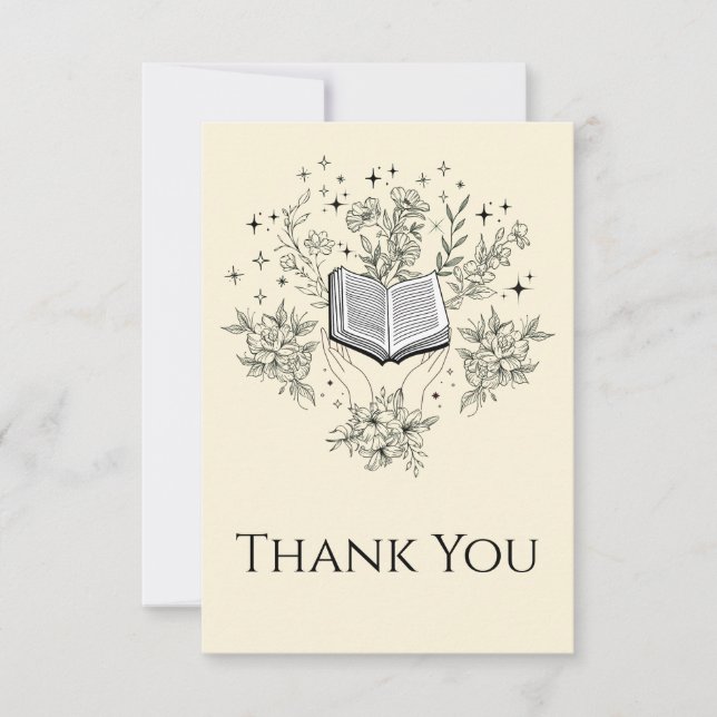 Reading Books Books  Lover Thank You Card (Front)