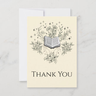 Reading Books Books Lover Thank You Card