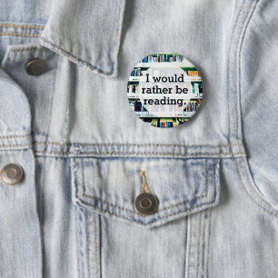 Reading Books custom personalized funny Button