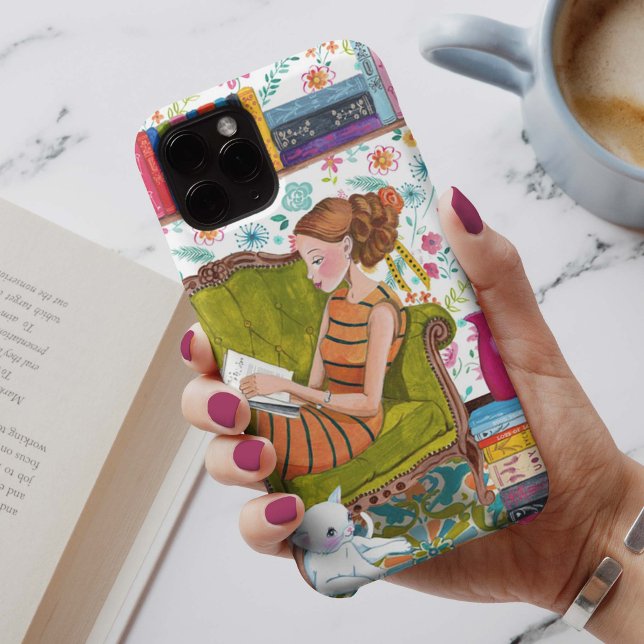 Reading books Girl Cat lover | iPhone 7 plus Case