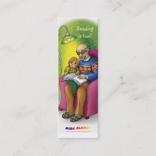 Reading books together bookmark for everyone! calling card (Front)