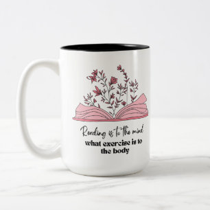 READING BOOKS Two-Tone COFFEE MUG