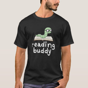 Reading Buddy Cute Bookworm with Book T-Shirt