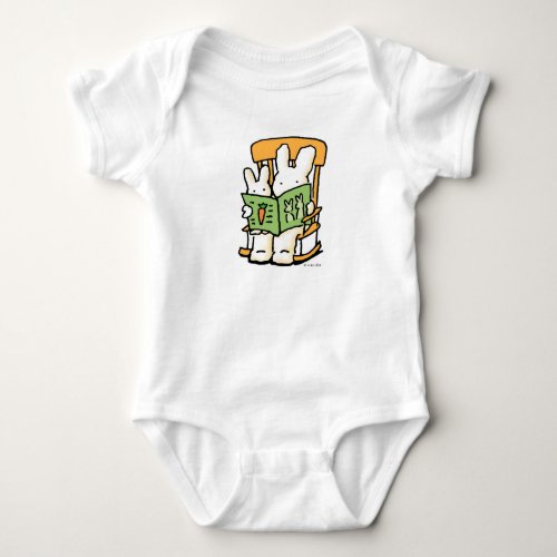 Reading Bunnies Baby Bodysuit