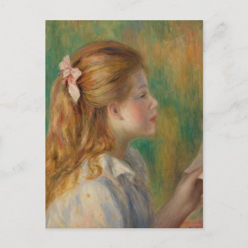 Reading by Renoir _ Impressionist Fine Art Postcard