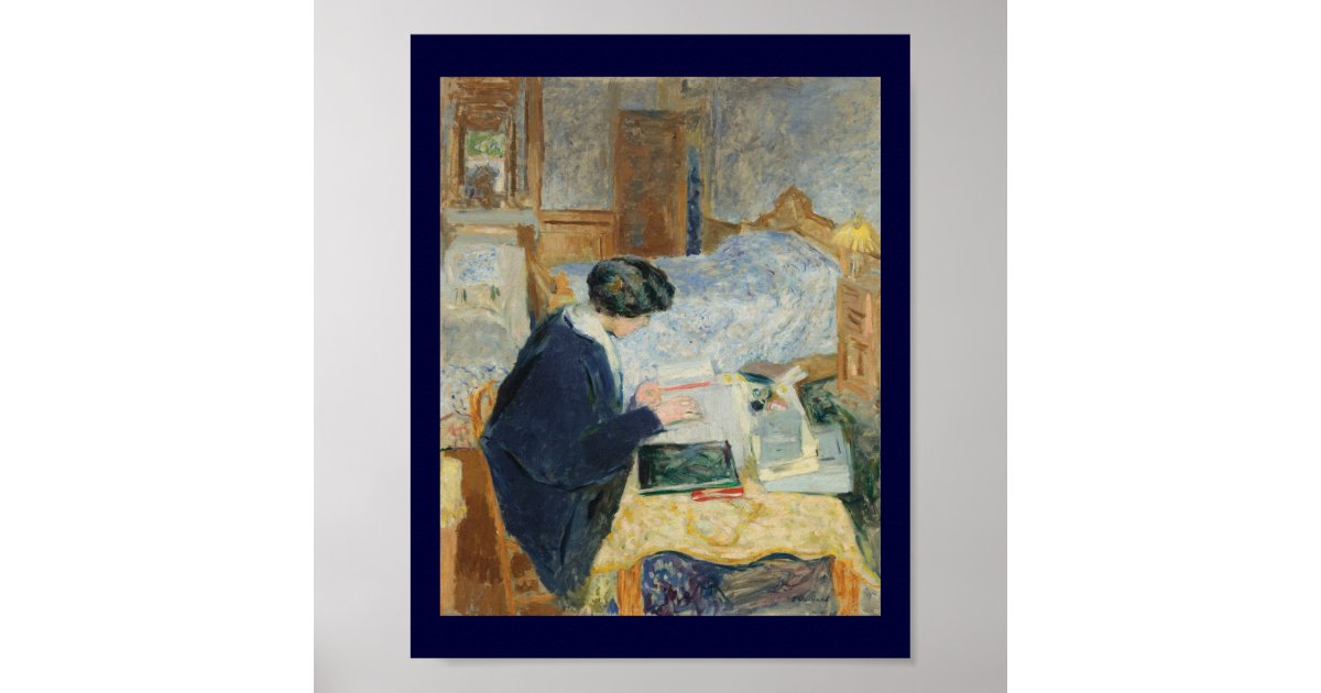 Reading by the Bedside Poster Zazzle