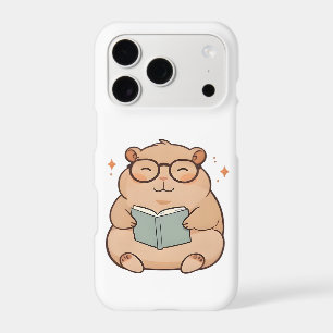 Reading Capybara with Glasses Kawaii Design iPhone 17 Pro Case