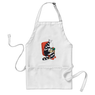 Reading Cat Book Lover Adult Apron