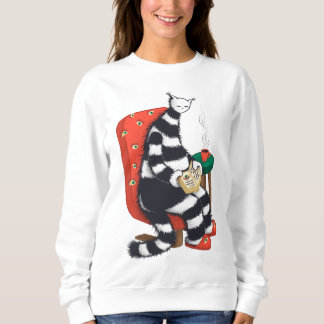 Reading Cat Book Lover Sweatshirt