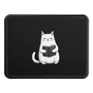 Reading Cat Funny Cat Book Lover Hitch Cover