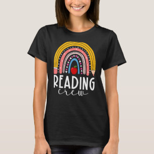 Reading Crew Rainbow Book Bookworm Reading T-Shirt