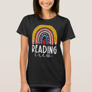 Reading Crew Rainbow Book   Bookworm   Reading T-Shirt