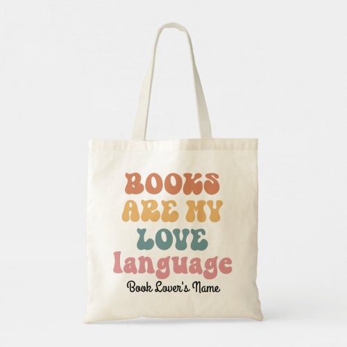 Reading Custom Book Lovers Name Text Gift Tote Bag