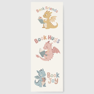 Reading Dragons Book Friends Hugs Joy Bookmarks