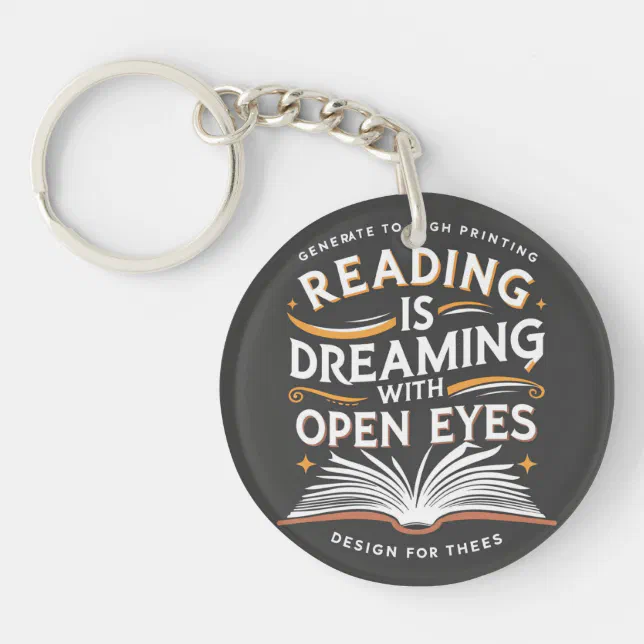 Reading Keychains Reading Dreaming Keychain | Zazzle