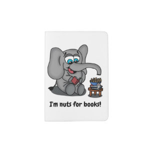 Reading Elephant: I'm Nuts for Books Passport Holder