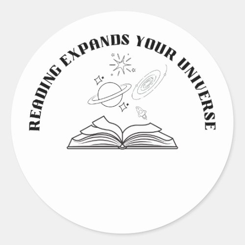 Reading Expands Your Universe Sticker