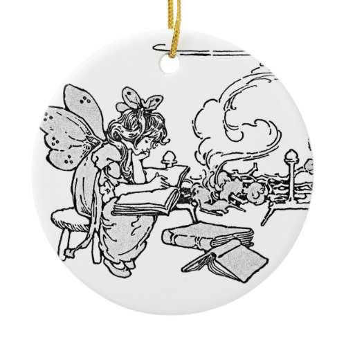 Reading Faerie Ornament