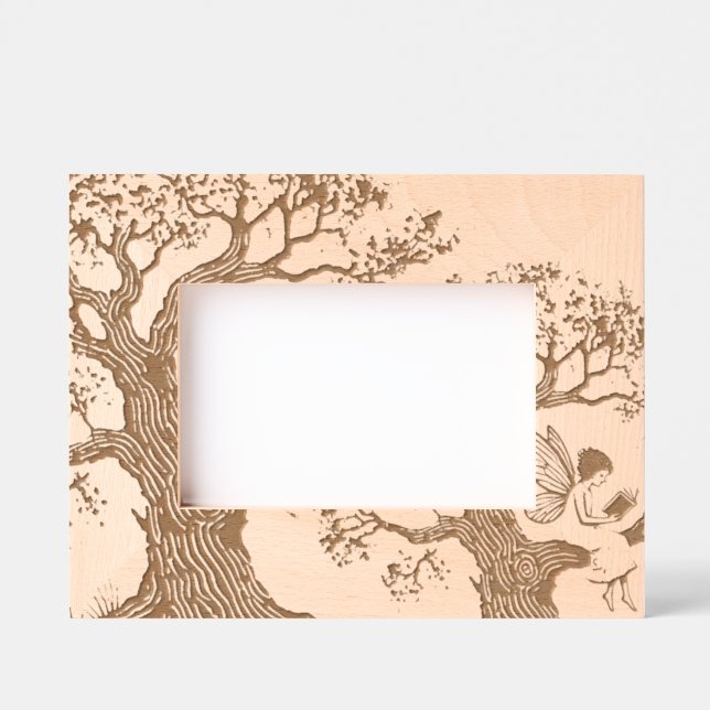 Reading Fairy in an Oak Tree                       Engraved Frames (Front)