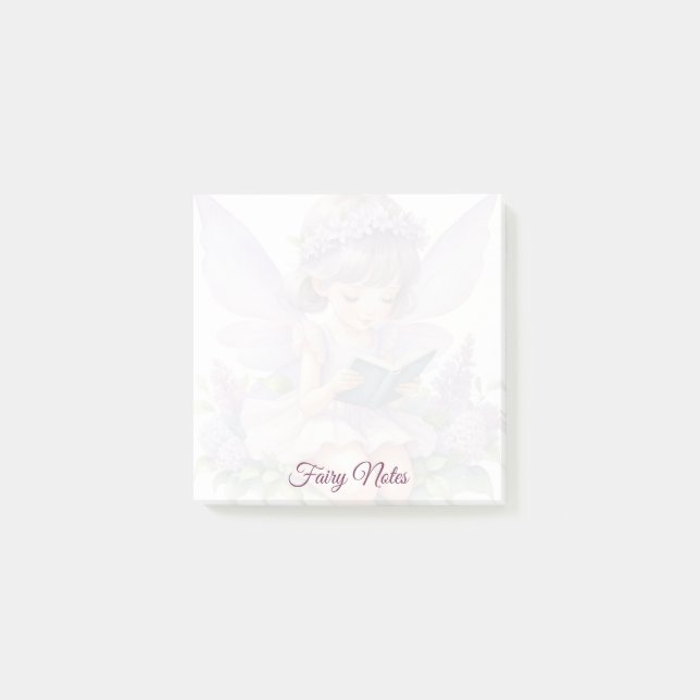 Reading Fairy Pastel Personalized Post-it Notes (Front)