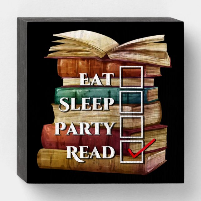 Reading First Wooden Box Sign (Front Horizontal)