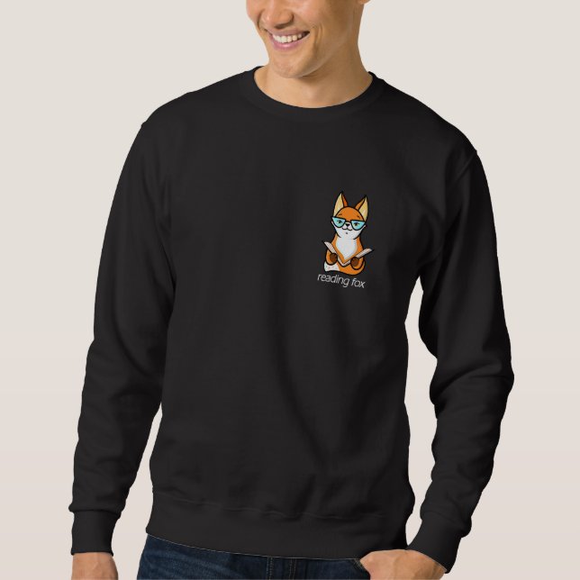 Reading Fox  Books Fox Reading Rat Literature Libr Sweatshirt (Front)