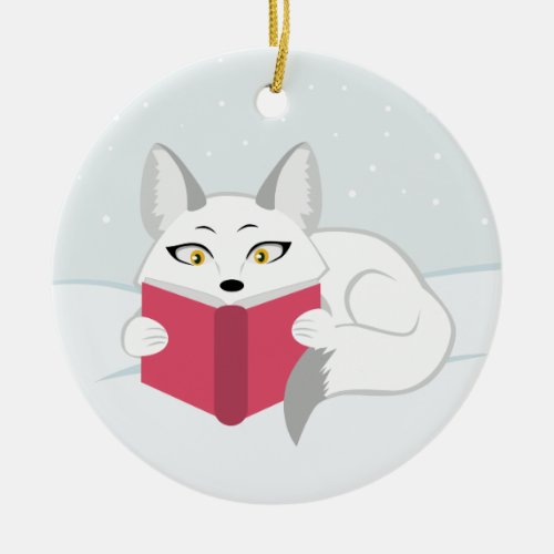 Reading Fox Ceramic Ornament