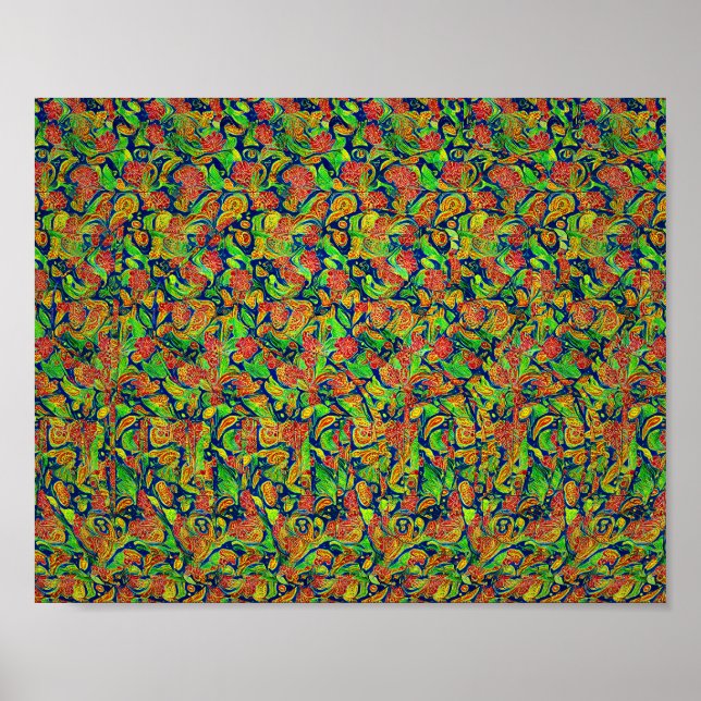 Reading frog - Hidden 3D print (Front)