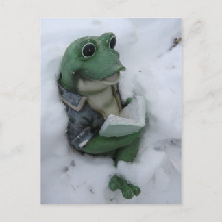 Reading Frog Postcard