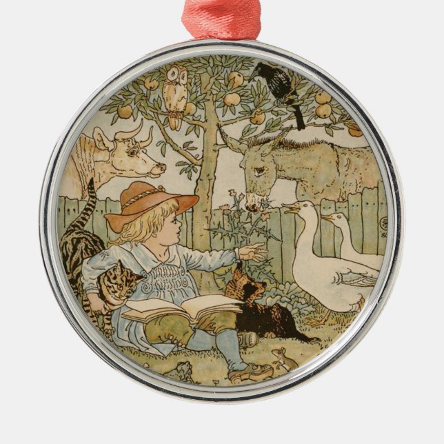 Reading Fun Metal Ornament (Front)