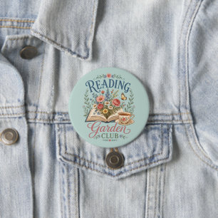 Reading Garden Club Cottagecore Floral Button