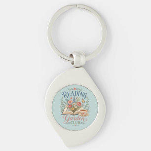 Reading Garden Club Cottagecore Floral Keychain