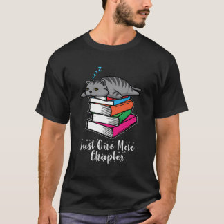 Reading Gifts For Book Lovers Cat Women One More C T-Shirt