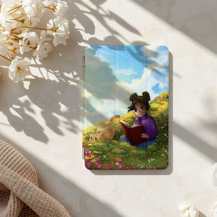 Reading Girl and The Bored Cat iPad Smart Cover
