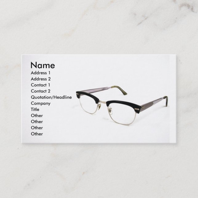 Reading Glasses Business Card (Front)