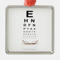 Reading Glasses Metal Ornament