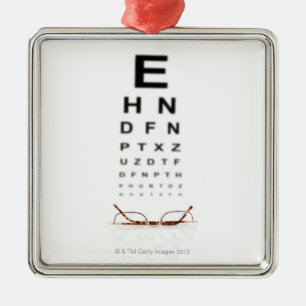 Reading Glasses Metal Ornament