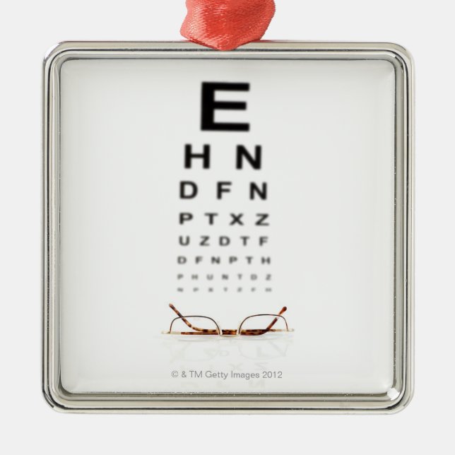 Reading Glasses Metal Ornament (Front)