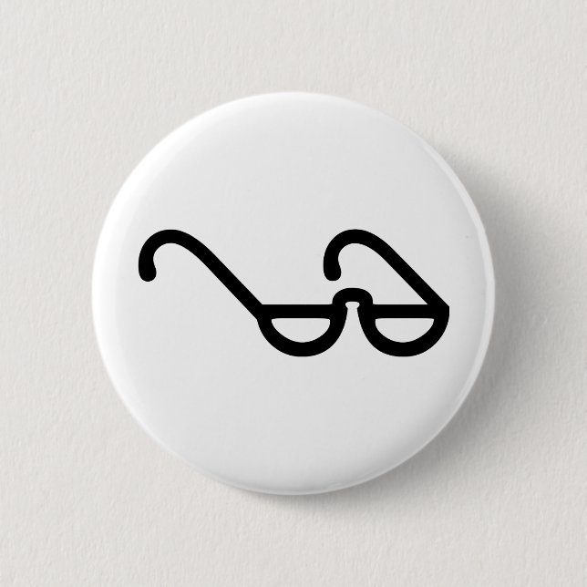 reading glasses pinback button (Front)
