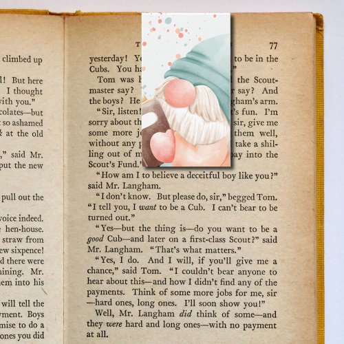Reading Gnome Folding Bookmarks Bookmarkers Business Card