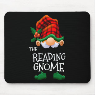 Reading Gnome Funny Matching Family Christmas Part Mouse Pad