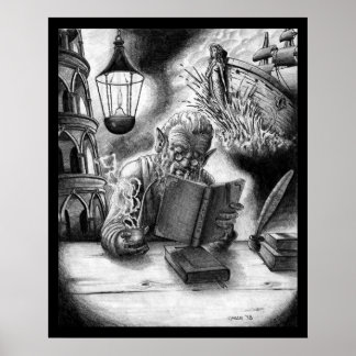 Reading Gnome Poster