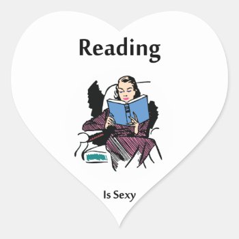 Reading Heart Sticker by BaileysByDesign at Zazzle