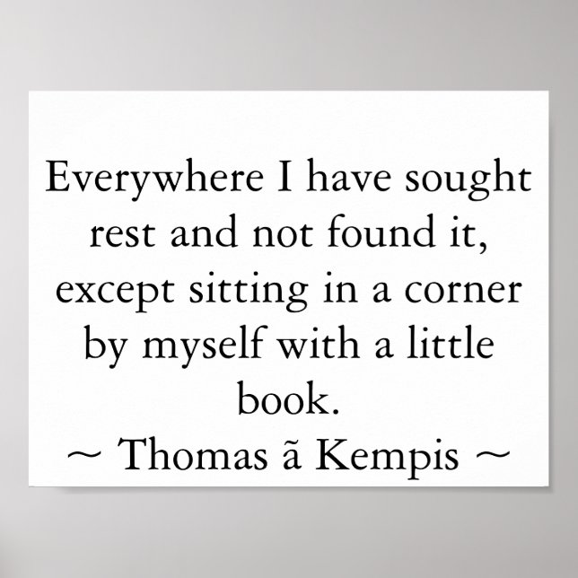 Reading in a corner poster (Front)